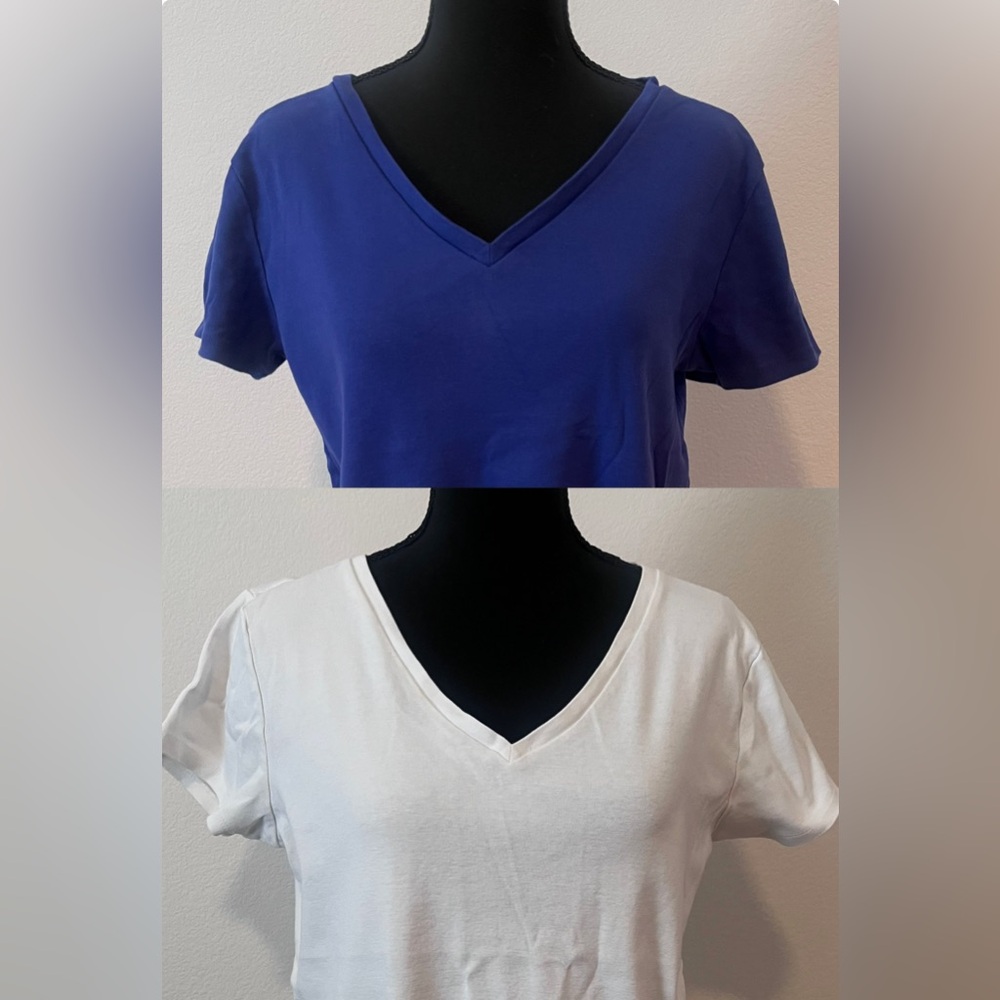 Pair of T-Shirts- Royal Blue and White